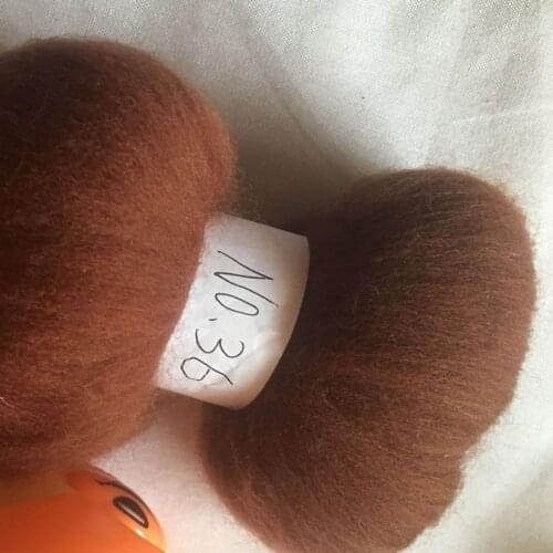 WFPFBEC 70s Australia COMBED 100% WOOL fiber merino diy wool for neddles felting 50g 100g NO.36