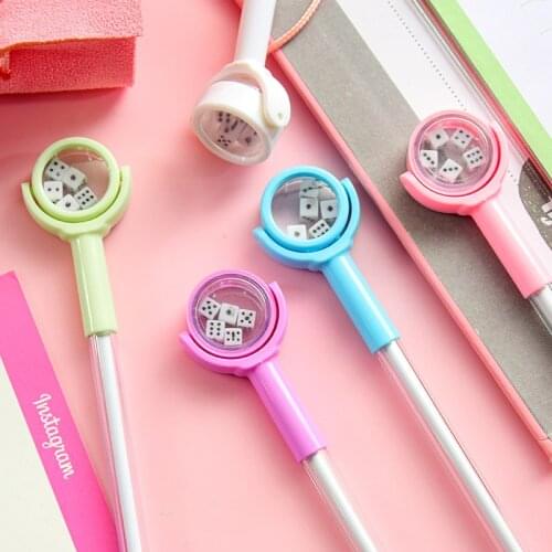 Funny Decompression Dice Gel Pen for Fun Office School Stationery Supplies Signature Pens Writing Black Gel Ink Pen for Students