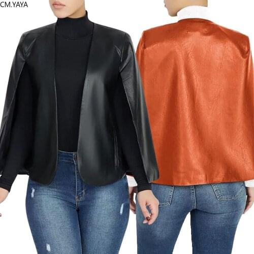 2020 Summer Women Full Sleeve Solid Color Short Coat Cloak Sexy Fashion Outfit High Street Slim PU Leather Coats GL8330