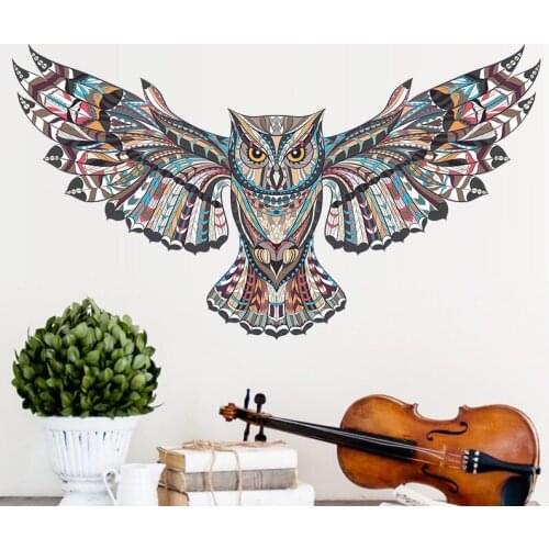 1pcs Cartoon Animal Wall Decal Wall Art Owl Wall Sticker Creative Home Decor Party Decoration