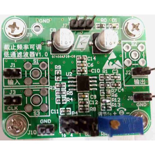 10 Order Elliptic Low-pass Filter, Switched Capacitor Filter, Cut-off Frequency, Single Resistor Adjustable
