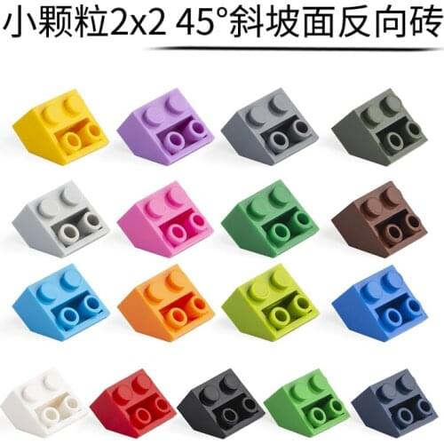 100g Bulk Parts 2x2 Slope Reverse Inclined Plane Thick Bricks Building Blocks MOC Figure Model Assemble Toys for Children 3660
