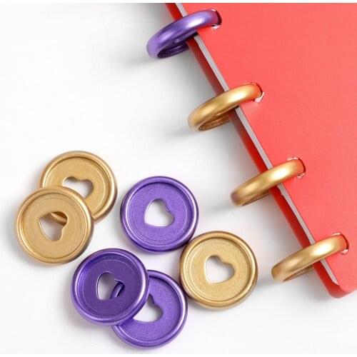 12pcs High Quality 35mm Plastic Matte Binding Discs Notebook Binder Ring Discs Button Planner Binder DIY Scrapbook Accessory