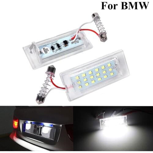 2 pcs Number License Plate Light Rear License Tag Lights Auto LED Lamp Car Accessorie for BMW X5 E53 1999-2006 X3 E83 2003-2010