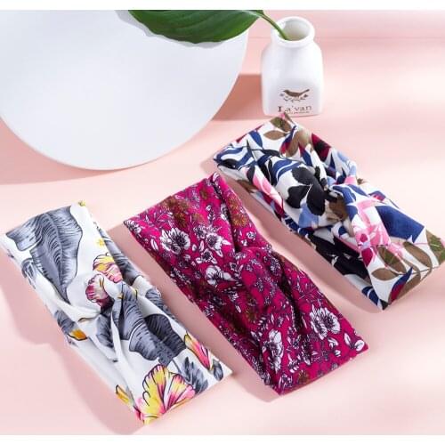 30 Pcs/Lot,24*9 cm Fashion Newest Retro Turban Headband Hairband For Girls Kids Hair Head Wraps Accessories Baby Cotton Headband