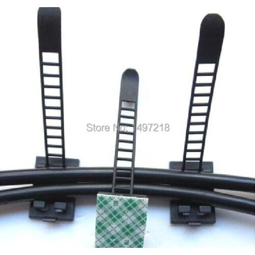 Freeshipping Popular 100pcs CL-2 3M Sticky Adhesive Cable Clips Bracket 0-17mm Length Adjustable Universal Wire Clip Holder