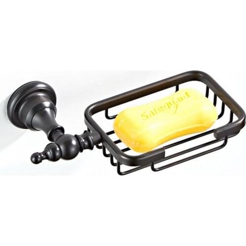 Oil Rubbed Bronze Wall Mounted Black Brass Bathroom Soap Basket New Bath Soap Dish Holders Bathroom Products