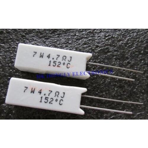 5PCS SQM 7W 4.7ΩJ 4.7R 5% 152℃ 10A Cement Resistors