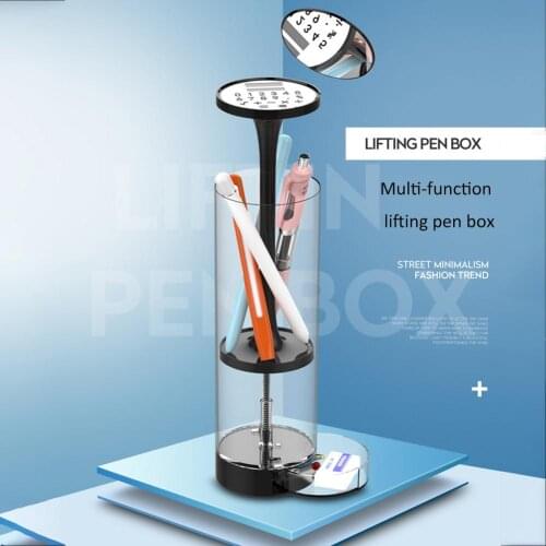 Innovative Ejection Pen Box Pressing Lifting Pencil Case Multi-function School Supplies Press Open With Mirror Calculator