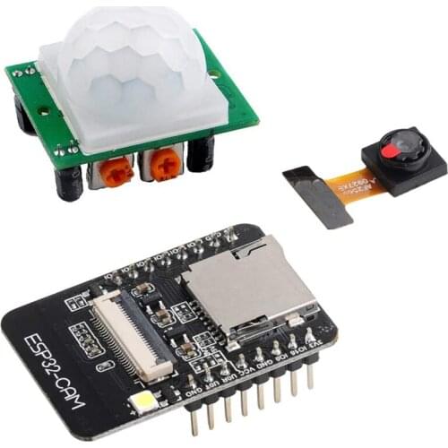 ESP32-CAM ESP32 Camera Module 2MP Camera Development Boar WiFi Bluetooth Module with HC-SR501 PIR Motion Sensor