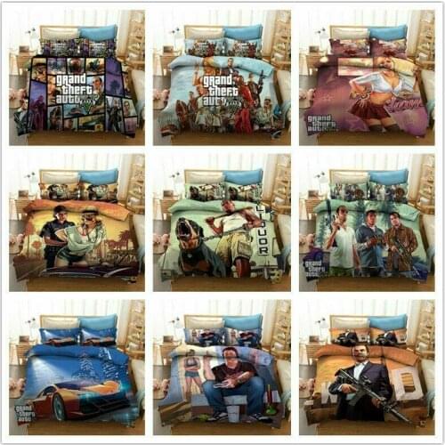 Grand Theft Auto V Home Textile Pillow Case 3D Bed Linen Duvet Covers Comforter Bedding Sets Bed Set Home Decor Bedding
