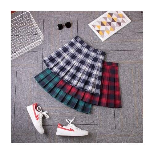 Summer Women Plaid Skirt High Waist Chic Female Pleated Skirts Fashion Harajuku Ladies Mini Skirts Casual Cute Woman Short Skirt
