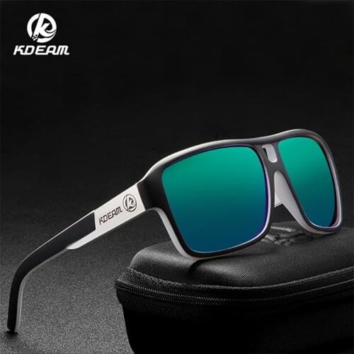 KDEAM Original Design Polarized Square Sunglasses Men Summer Outdoor & Travel UV Goggles Male Fashion Sports Style Shades XH108