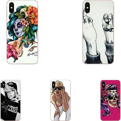 Soft Rubber Shell Phone Case Girl And Skull Protection For HTC U11 Life Capa U11 Plus U 11 U12 Life