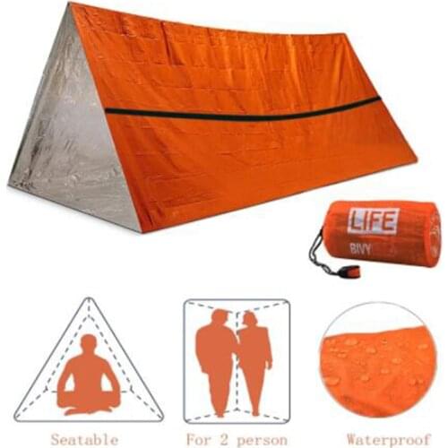 ZK30 Outdoor Simple Thermal Tent Emergency Survival Tent Earthquake Relief Insulation Sleeping Bag Triangular Aluminum Film