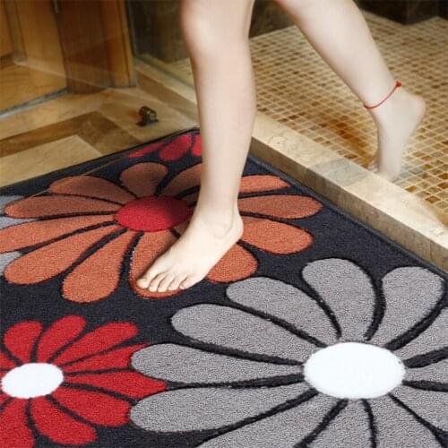 Nylon flower coffee table living room carpet mats mat doormat mats bath mat pad