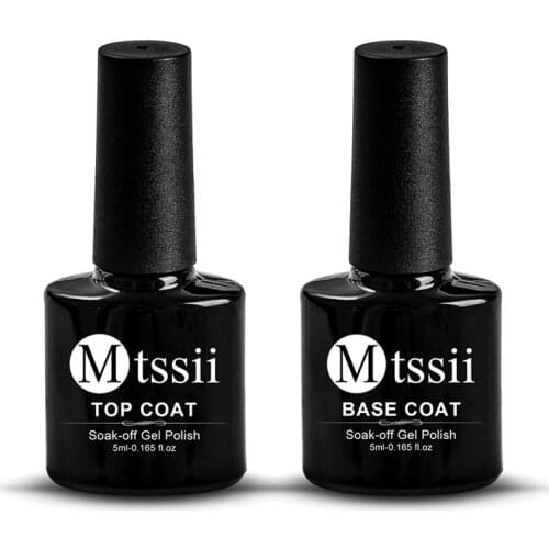 Mtssii UV LED Gel Nail Polish Top Coat Soak Off Base Coat Nail Basis For Gel Polish Base And Top UV Primer Top And Base Polish