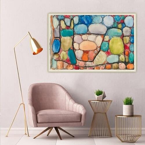 Paul Klee《Schatz Above Day》Abstract Canvas Oil Painting Artwork Poster Picture Wall Hanging Decor Home Living Room Decoration