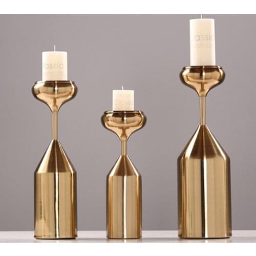 European alloy Candlestick restaurant living room creative decorations romantic candlelight dinner showroom soft decoration