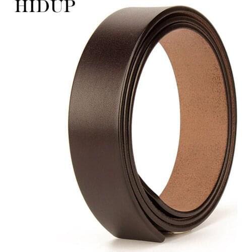 HIDUP 2020 New Design Top Quality 100% Pure Cow Cowhide Leather Belts for Men Only Strap Belt 3.5cm Width Without Buckles NWJ777