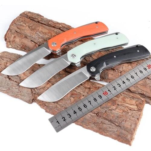 Outdoor A wide blade folding knife camping survival dog leg multifunctional military knife tactical knife with high hardness