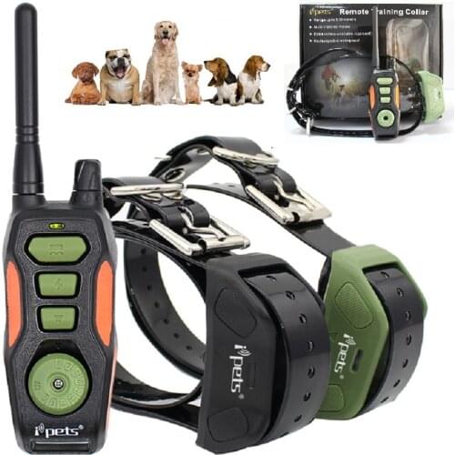 Ipets 618 Dog Shock Collar 2 Dogs Training Collars with Remote Range 800 Yards and shock, vibration, Beep function