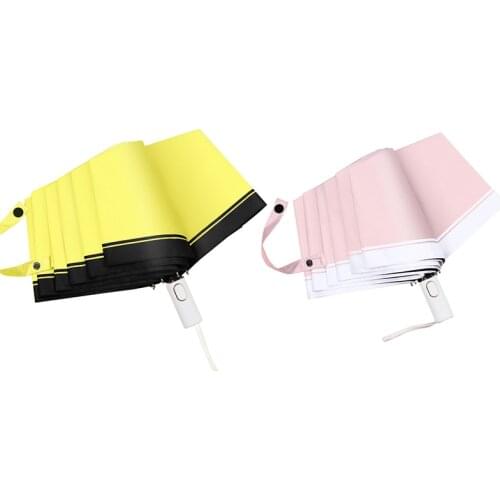 Creative 3 Fold Light Automatic Umbrella Ultra Light Umbrella Folding Sun Umbrella Windproof Rain Mini Umbrella