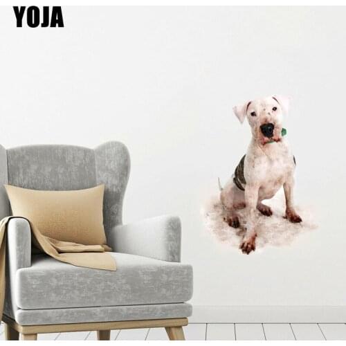 YOJA 37.8×42CM Bulldog Cartoon Modern Decor Home Room Wall Stickers Living Room Decals 8WS0266