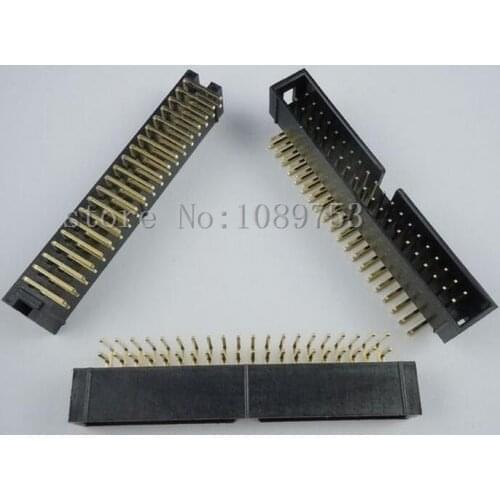 10pcs 2.54mm 2x20 40 Pin Right Angle Male Shrouded PCB Box header IDC Connector