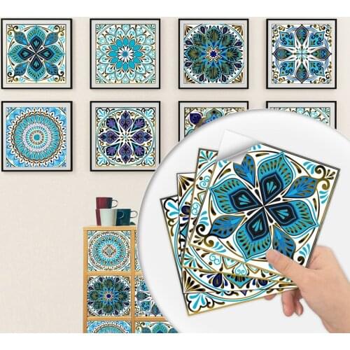 10pcs 29 Styles Waterproof PVC Material Wall Stickers Splicing Tile Stickers for Home Renovation Kitchen and Bathroom Decoration