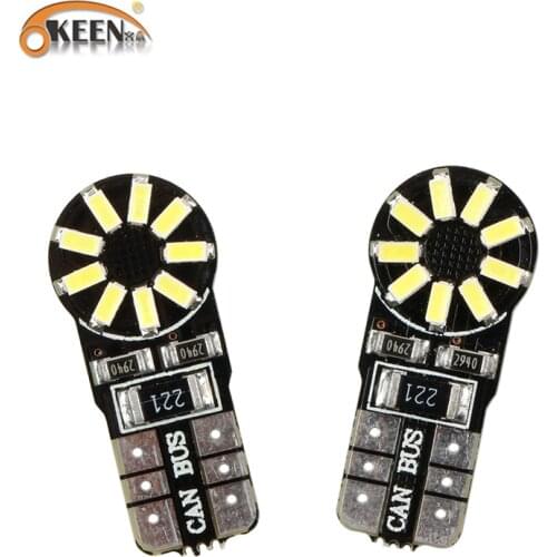 OKEEN 2pcs T10 W5W Turn Signal Light Led Car Light Bulbs 6000K Clearance Break Lights Dashboard Reading Door Lighting Bulb DC12v