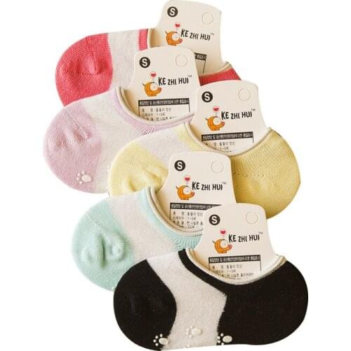 5 pairs / lot Summer Baby Socks Cotton Fashion Color Ttriped Girls Children Boat Socks Kids Socks For Girls