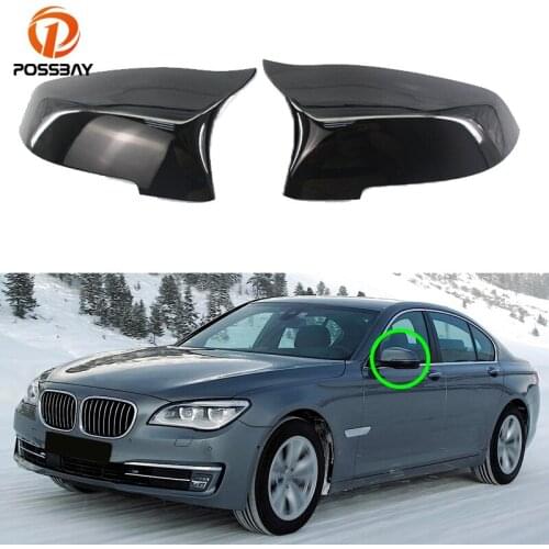 Car 1 Pair Left/Right Rearview Mirror Covers Cap for BMW 5 6 7 Series GT F07 F10 F11 F18 F06 F12 F13 F01 F02 Auto Exterior Parts