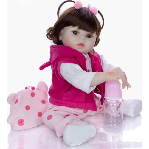 Bebe Doll reborn silicone inteiro reborn baby girl dolls toys 19inch 48cm waterproof reborn toy dolls gift
