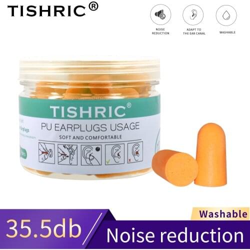 30 Pairs TISHRIC Soft Sleep Earplugs Anti-noise Ear Protector Sleeping Ear Plugs Noise To Sleep Sponge Earplugs Noise Reduction