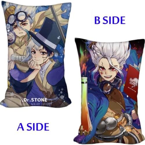 Anime Dr. Stone Ishigami Senkuu Pillow Case DIY Custom Cushion Hold Sofa Decor Pillow Cover 40x60cm