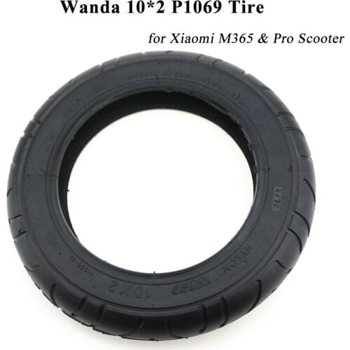 Black Wanda 10*2 P1069 Rubber Durable Outer Tire For 10 Inch M365 and Pro Electric Scooter Skateboard Tyre Replacement Parts