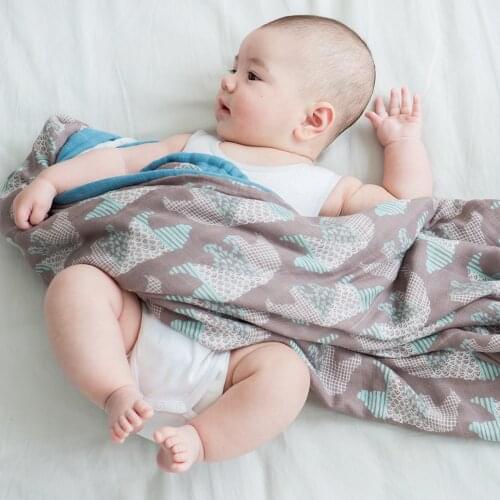 2 Layers Soft Bamboo Fiber Cotton Muslin Swaddle Wrap For Infant Baby Blanket For Newborn Baby Bedding Children Beath Bath Towel