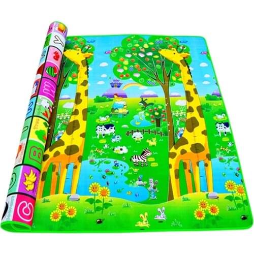 Double Surface Baby Carpet Rug Dinosaur Developing Mat for Children Game Pads Foldable Baby Play Mats 0.5cm Thick Crawling Mats