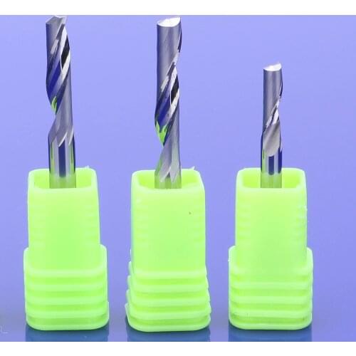 10Pcs 3.175mm Single Flute Milling cutters for Aluminum CNC Tools Solid Carbide,aluminum composite panels