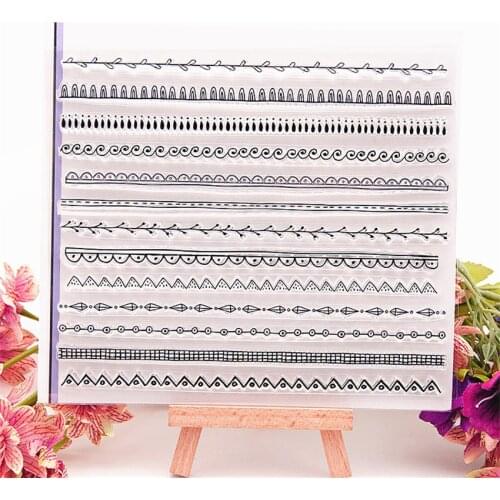 Hot selling stripe transparent clear stamp / silicone seal roller stamp DIY scrapbook album / card production