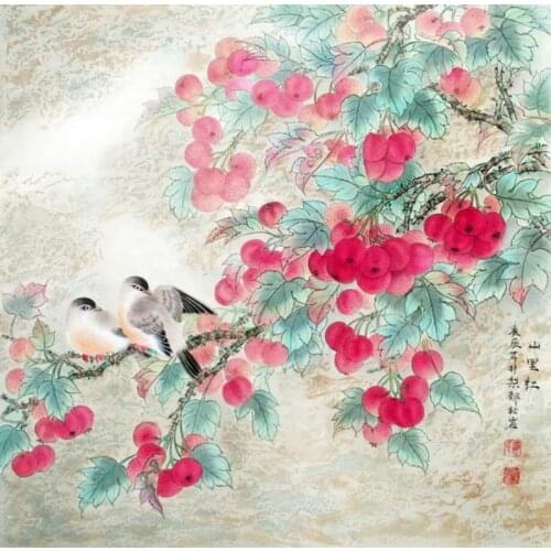 Chinese Watercolor Painting Flower and Bird Wall Art Picture HD Print on Canvas Home Decor Living room