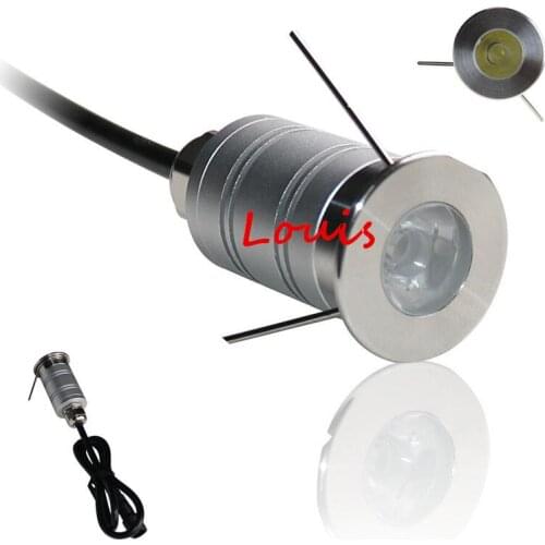 Mini 1W CREE LED Underground Lamps Aluminum DC12-24V 1W LED Condensing Ground Lamp for Stair Deck Landscape Garden Lights 10PCS