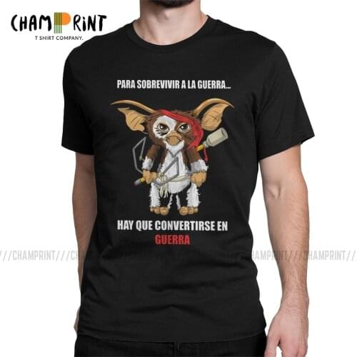 Mens T-Shirts Gizmo Blanco In Spanish Crazy Tee Shirt Gremlins Monster Gremlin 80s Horror Christmas Movie T Shirt Printed