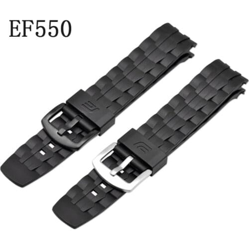 Watch Band for Casio Edifice Series Strap EF-550 / EF523 Rubber Resin Straps Bracelet for Casio EF550 Watchband wristband Belt