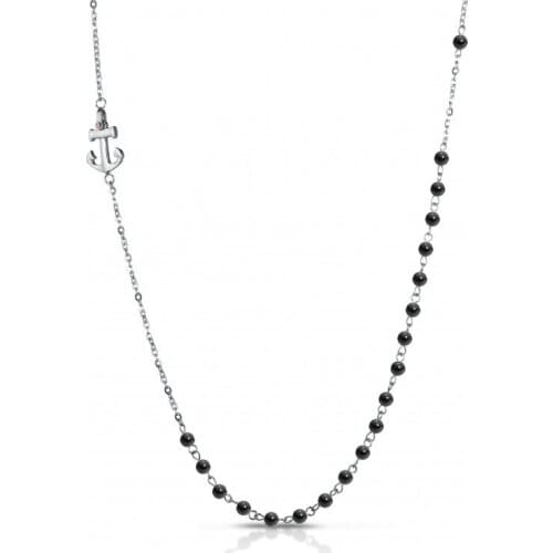 Runda Stainless Steel Anchor Pendant for Men Stone Necklaces Jewelry