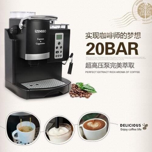 SN-3035 Automatic Espresso Machine Coffee Maker with Grind Bean and Froth Milk for Home 220-240v 1200w 1pc
