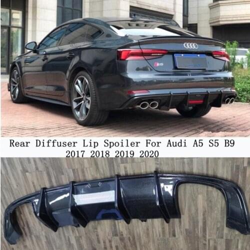 Carbon Fiber Rear Diffuser Lip Spoiler For Audi A5 S5 B9 2017 2018 2019 2020 Bumper Splitters High Quality Auto Accessories