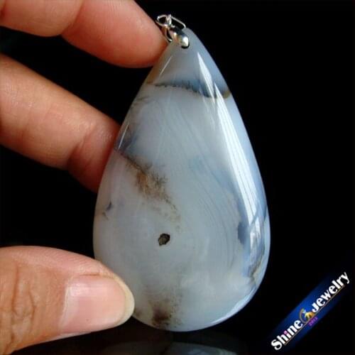 Trendy Necklaces Pendants Natural Stone Polished Botswana Agates Drop Beads Slide Jewelry For Women FreeShipping CS752