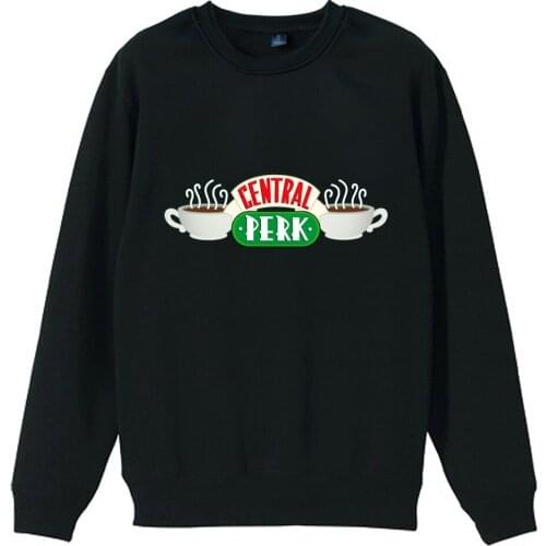 Girl Woman Women Crew Neck Sweatshirt Friends Central Perk Coffee Couple Clothes Teenager Pullover Fleece ZIIART